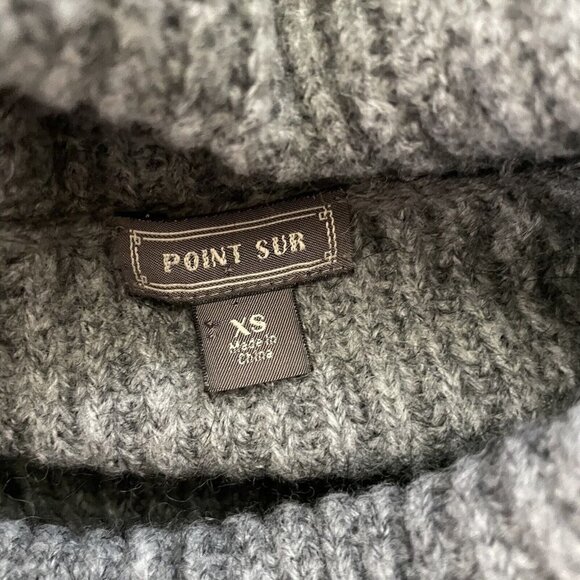 J Crew Point Sur Womens Gray Chunky Turtleneck Sweater XS Mohair Wool Ribb Knit - Picture 6 of 6